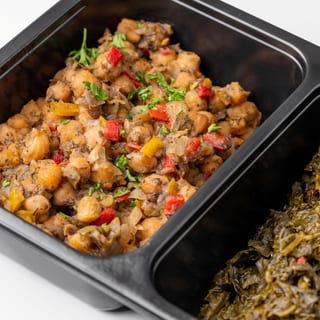 Jerk Chickpeas w/ Braised Kale